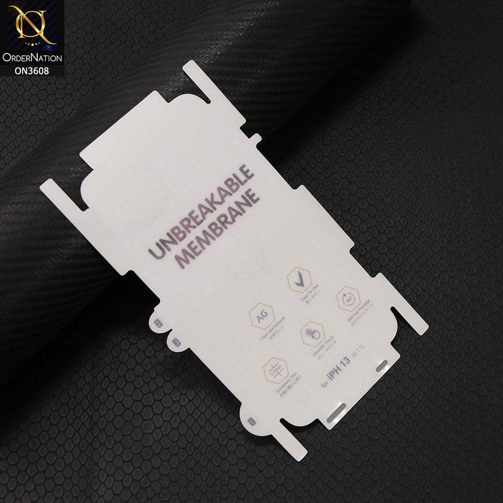 iPhone 13 Sheet - Transparent - Unbreakable Membrane Shiny Film Back Sheet Sheet - Futurestore.pk