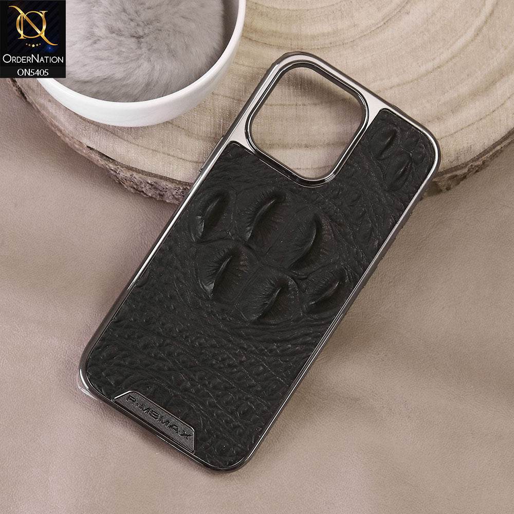 iPhone 16 Pro Max Cover - Black - Rimbmax Skin Series - Premium Texture Leather Skin Protective Case - Futurestore.pk