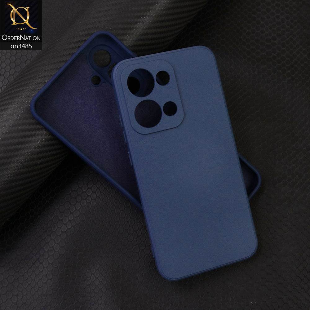 Oppo Reno 13 Cover - Blue - ONation Silica Gel Series - HQ Liquid Silicone Elegant Colors Camera Protection Soft Case - Futurestore.pk