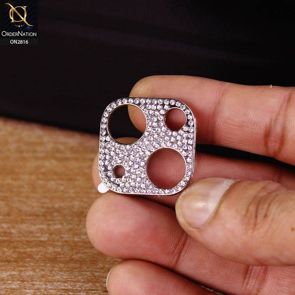 iPhone 13 Protector - New Diamond Rhinestones Inlaid Camera Lens Protective Film - Futurestore.pk