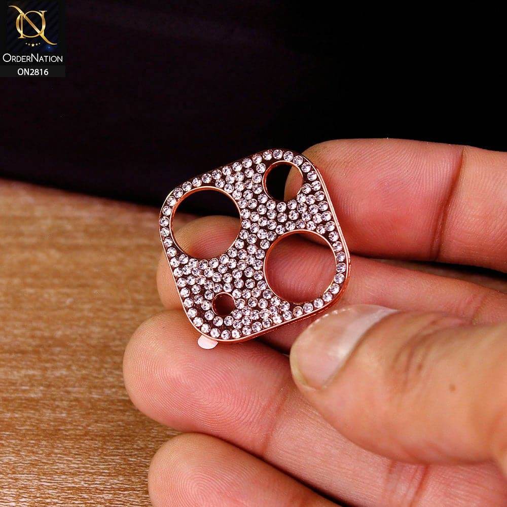 iPhone 13 Protector - New Diamond Rhinestones Inlaid Camera Lens Protective Film - Futurestore.pk