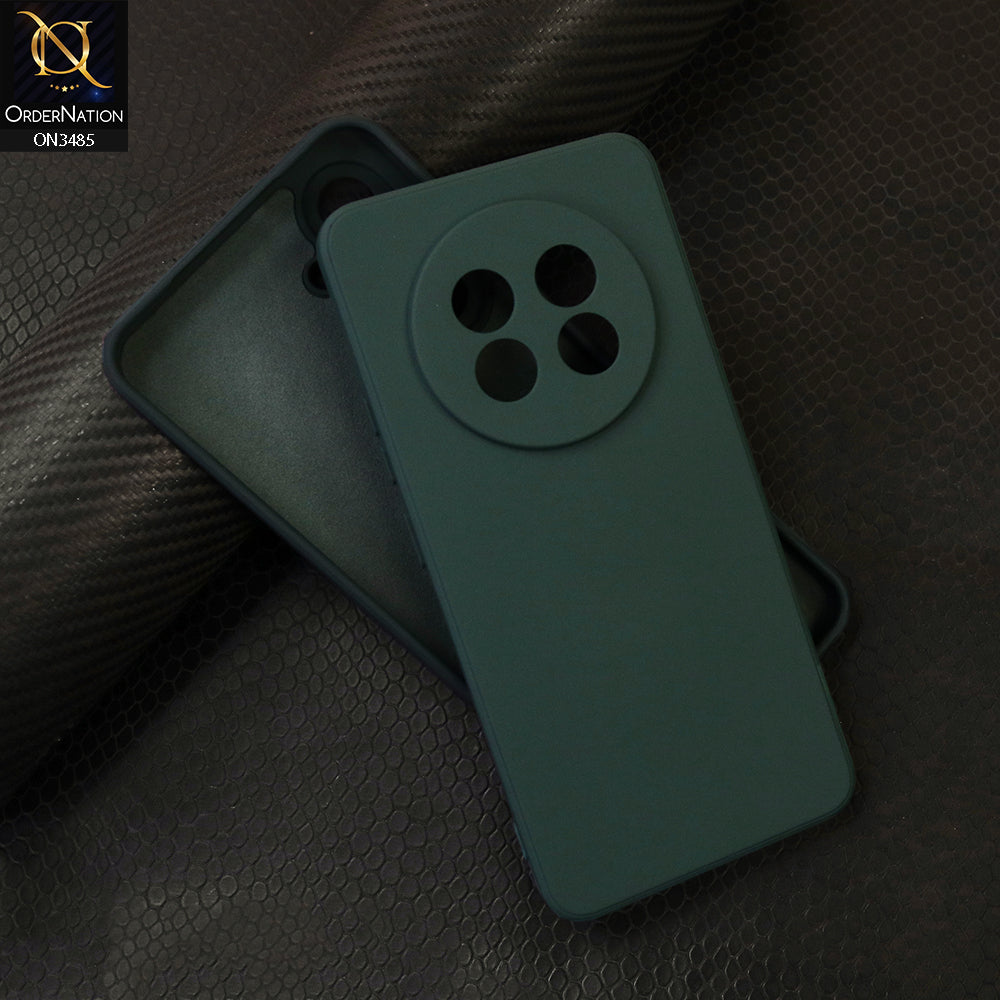 Realme 13 Pro Cover - Dark Green - ONation Silica Gel Series - HQ Liquid Silicone Elegant Colors Camera Protection Soft Case
