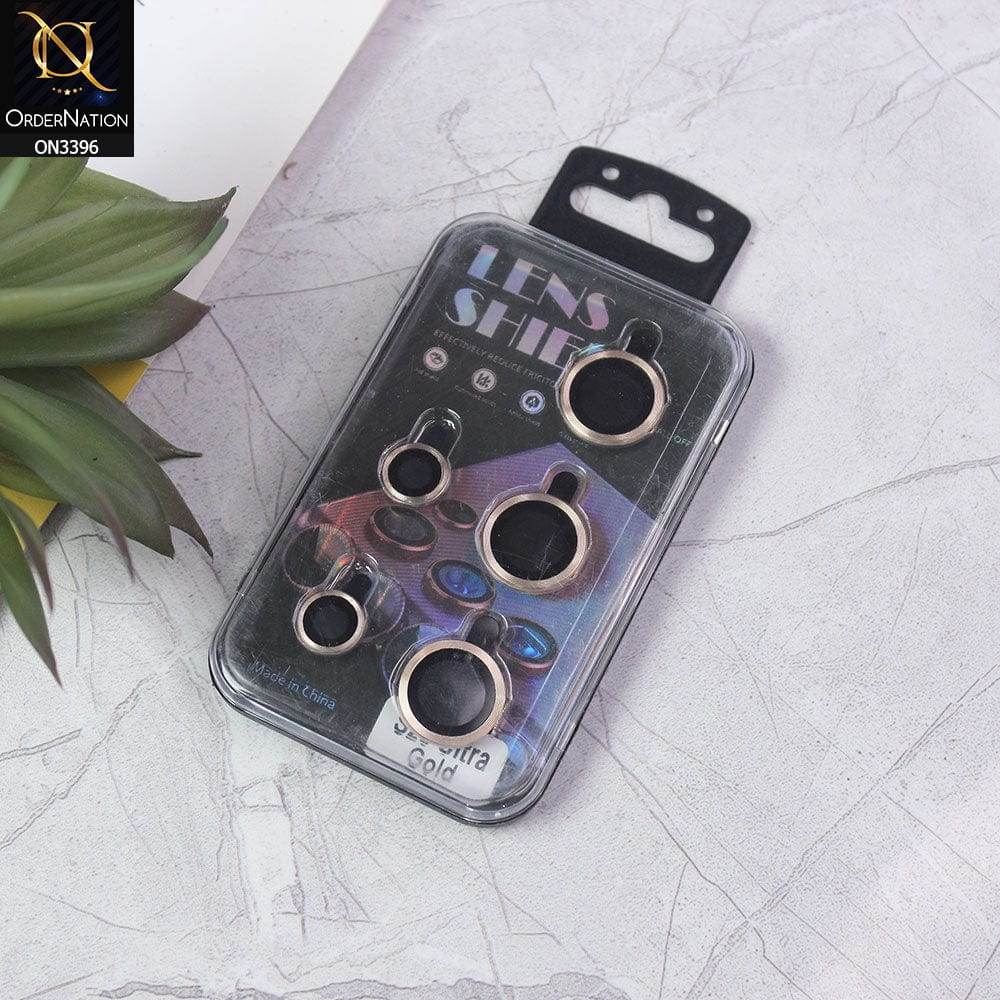 Samsung Galaxy S24 Ultra Camera Protector - Golden - Metal Ring Camera Glass Protector - Futurestore.pk