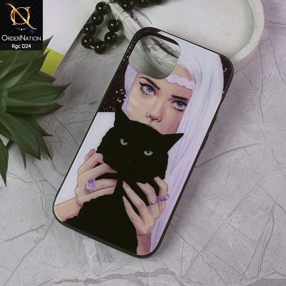 iPhone 13 Cover - D24 - New Girlish Look HQ Ultra Shine Premium Infinity Glass Soft Silicon Borders Case ( Fast Delivery ) - Futurestore.pk