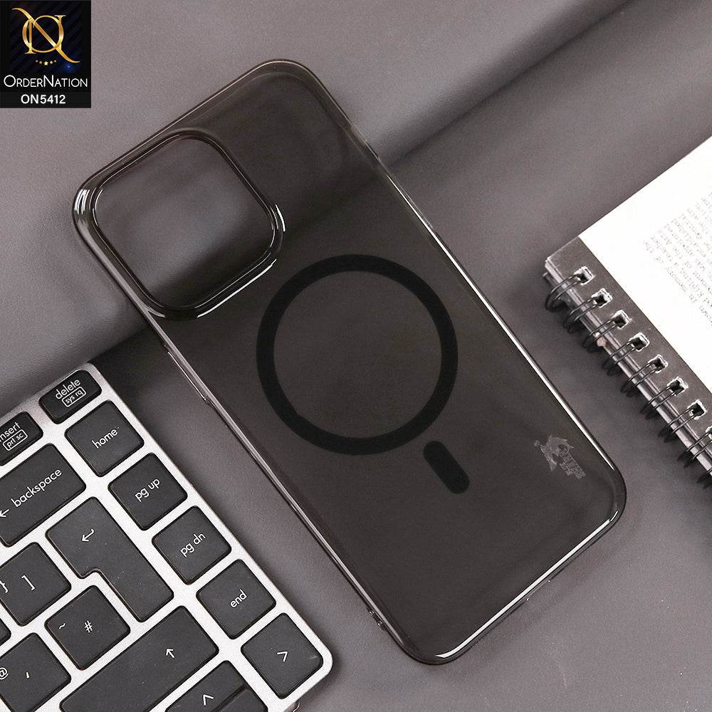 iPhone 16 Pro Max Cover - Black - Ultra Thin HD Clear Hard PC Magsafe Case Magnetic Transparent Back Cover - Futurestore.pk