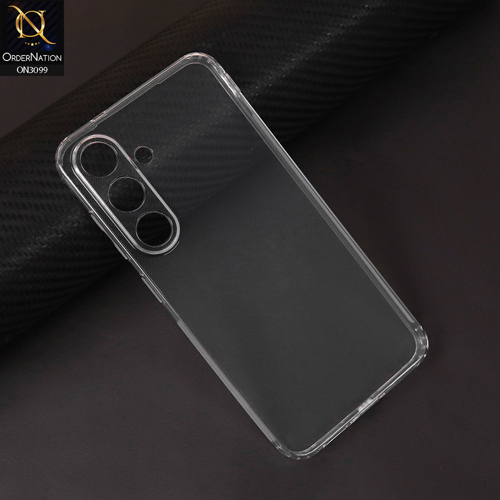 Samsung Galaxy A56 Cover - Transparent - Soft 4D Design Shockproof Silicone Transparent Clear Camera Protection Case