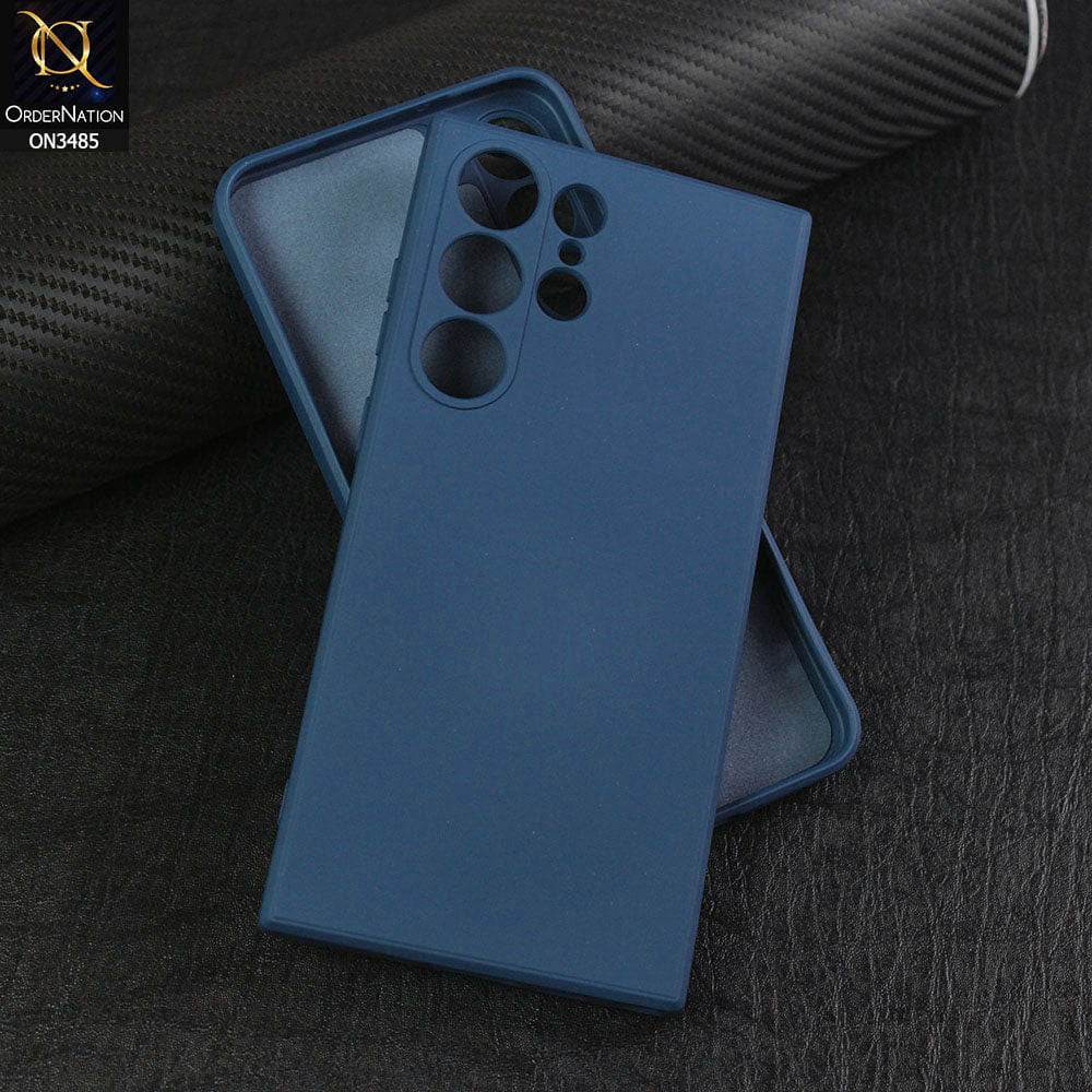 Samsung Galaxy S25 Ultra Cover - Blue - ONation Silica Gel Series - HQ Liquid Silicone Elegant Colors Camera Protection Soft Case - Futurestore.pk