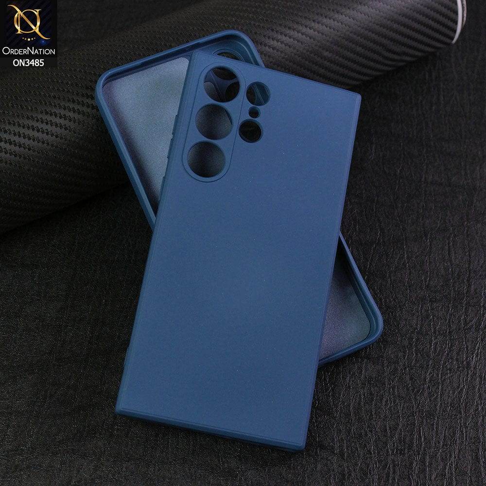 Samsung Galaxy S24 Ultra Cover - Blue - ONation Silica Gel Series - HQ Liquid Silicone Elegant Colors Camera Protection Soft Case - Futurestore.pk