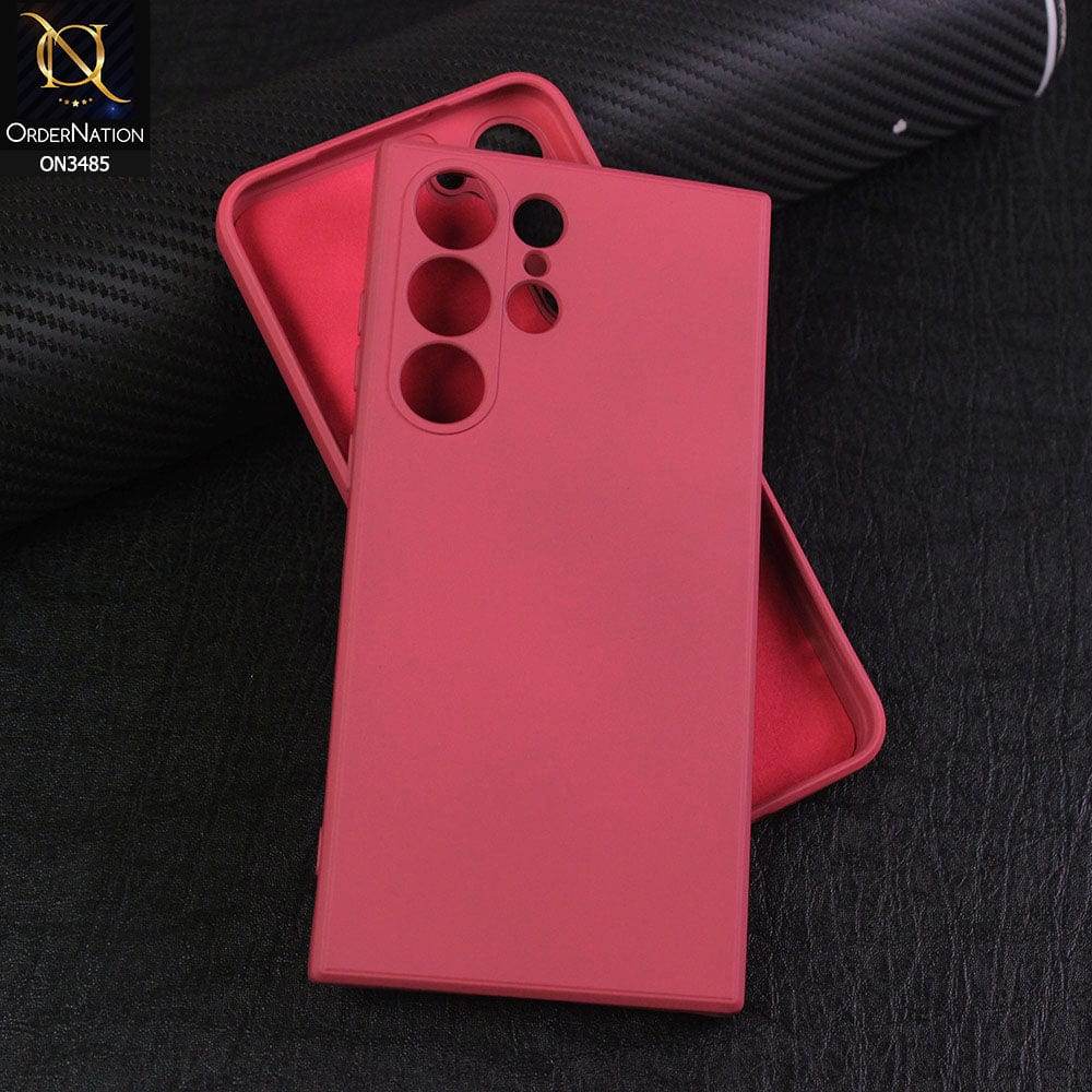 Samsung Galaxy S24 Ultra Cover - Red - ONation Silica Gel Series - HQ Liquid Silicone Elegant Colors Camera Protection Soft Case - Futurestore.pk