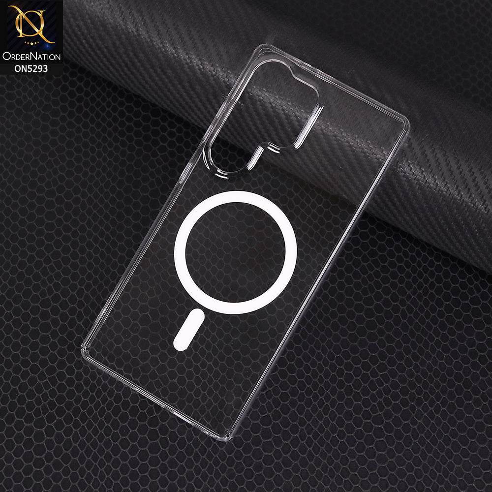 Samsung Galaxy S25 Ultra Cover - Transparent - Magsafe PC Hard Crystal Clear Back Cover