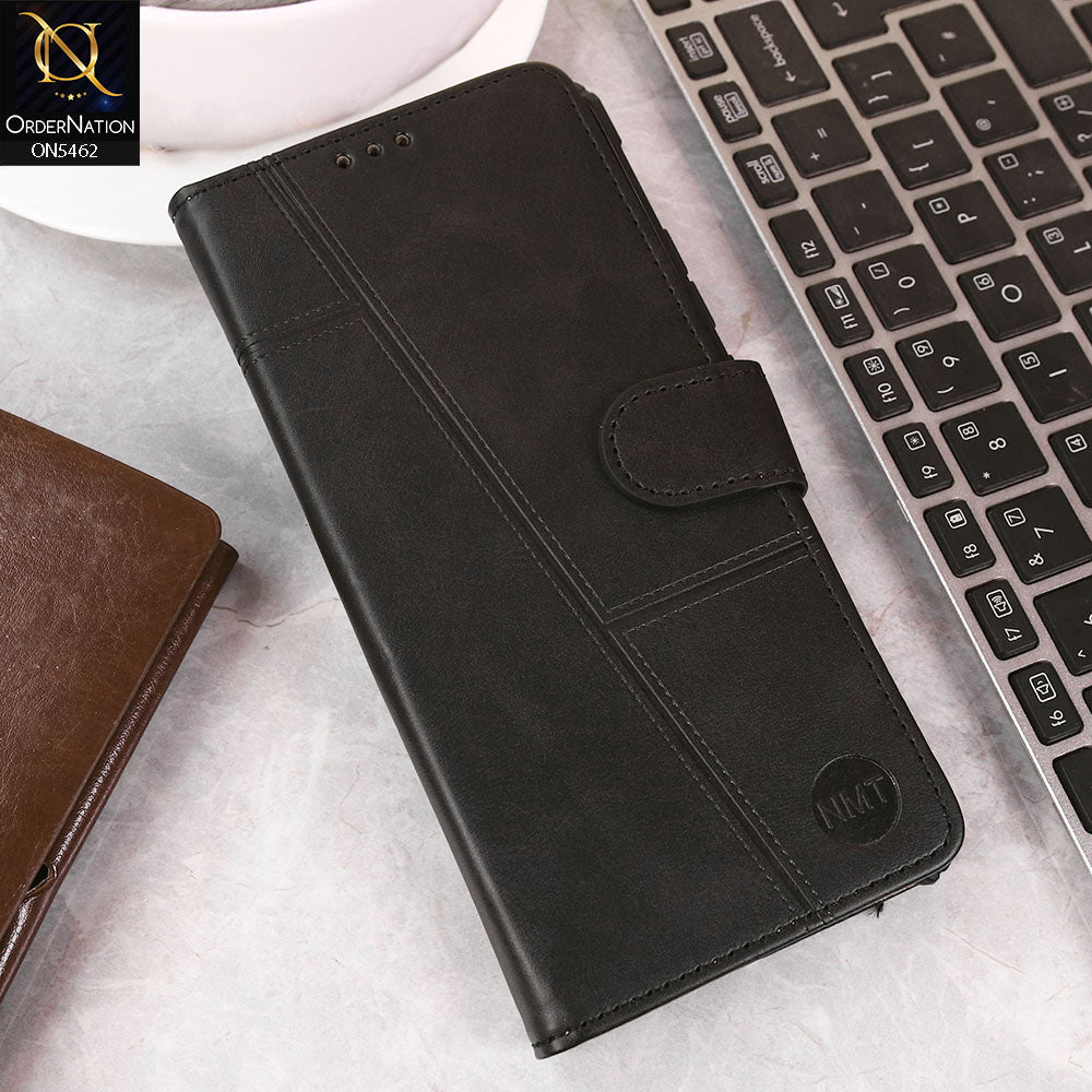 Samsung Galaxy S22 Plus 5G Cover - Black - Premium Leather Magnetic Flip Book Covers With Card Holding Option