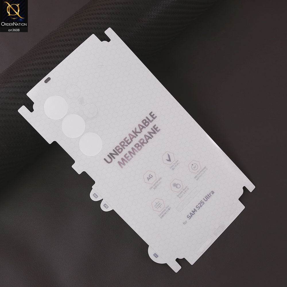 Samsung Galaxy S25 Ultra Sheet - Transparent Unbreakable Membrane Shiny Film Back Protector Sheet - Futurestore.pk