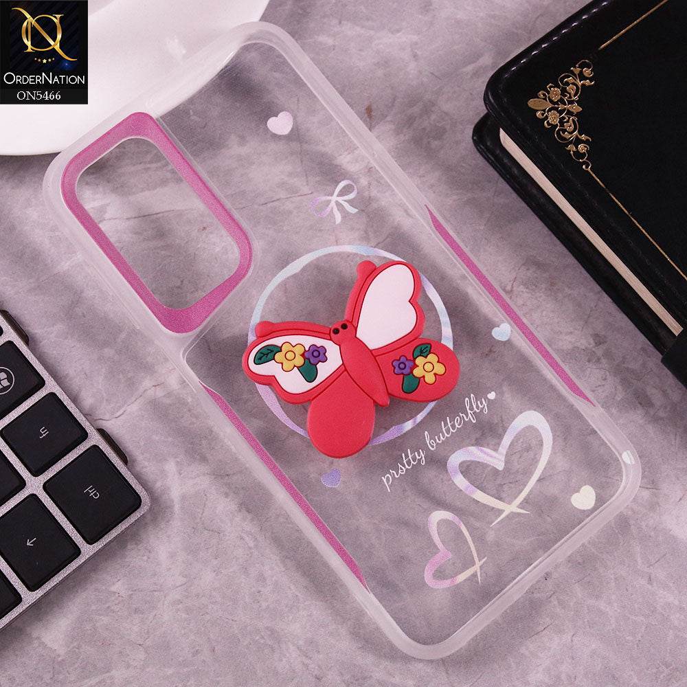 Samsung Galaxy A16 Cover - Red - Cute 3D Butterfly Soft Case - Futurestore.pk