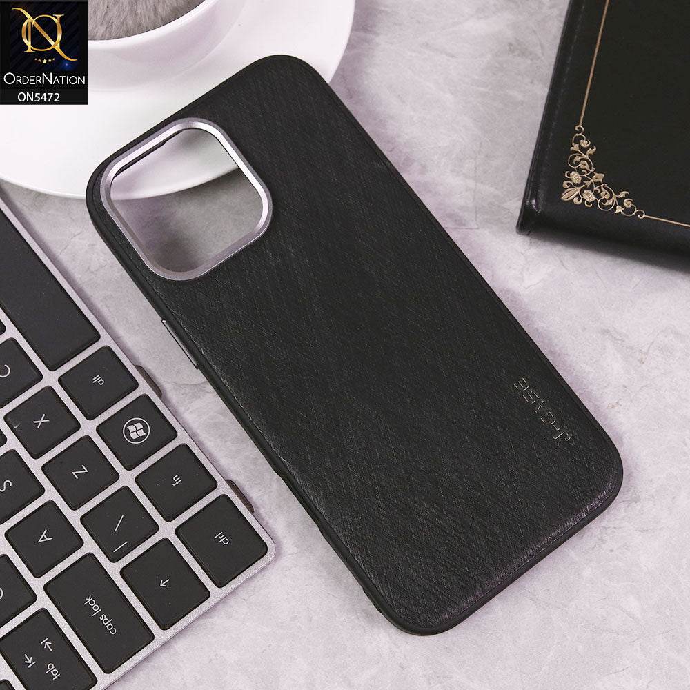 iPhone 16 Pro Max Cover - Black - J-Case Premium Texture Case With Metal Camera Ring - Futurestore.pk