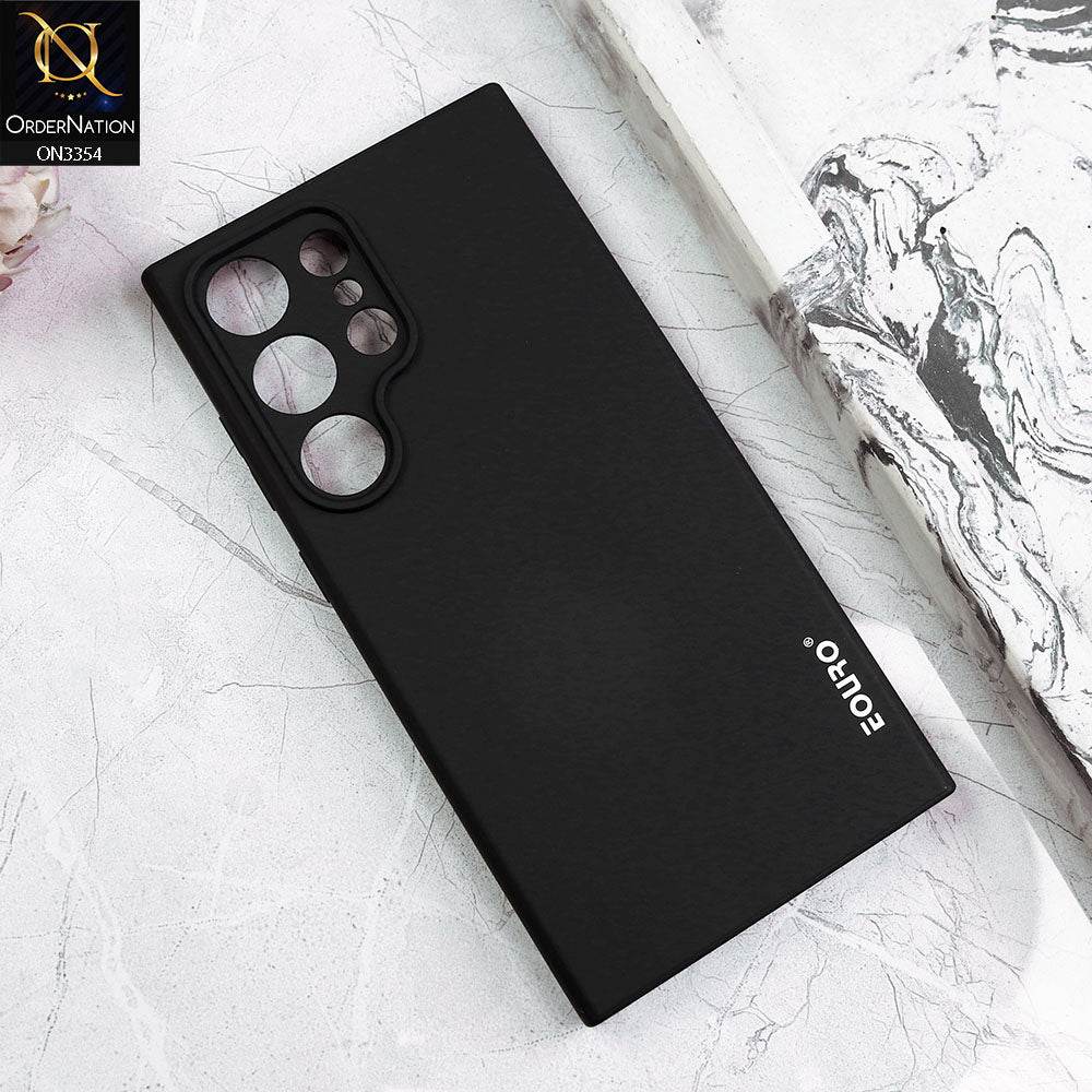 Samsung Galaxy S24 Ultra Cover - Black - EOURO Shock Resistant Soft Silicone Camera Protection Case - Futurestore.pk