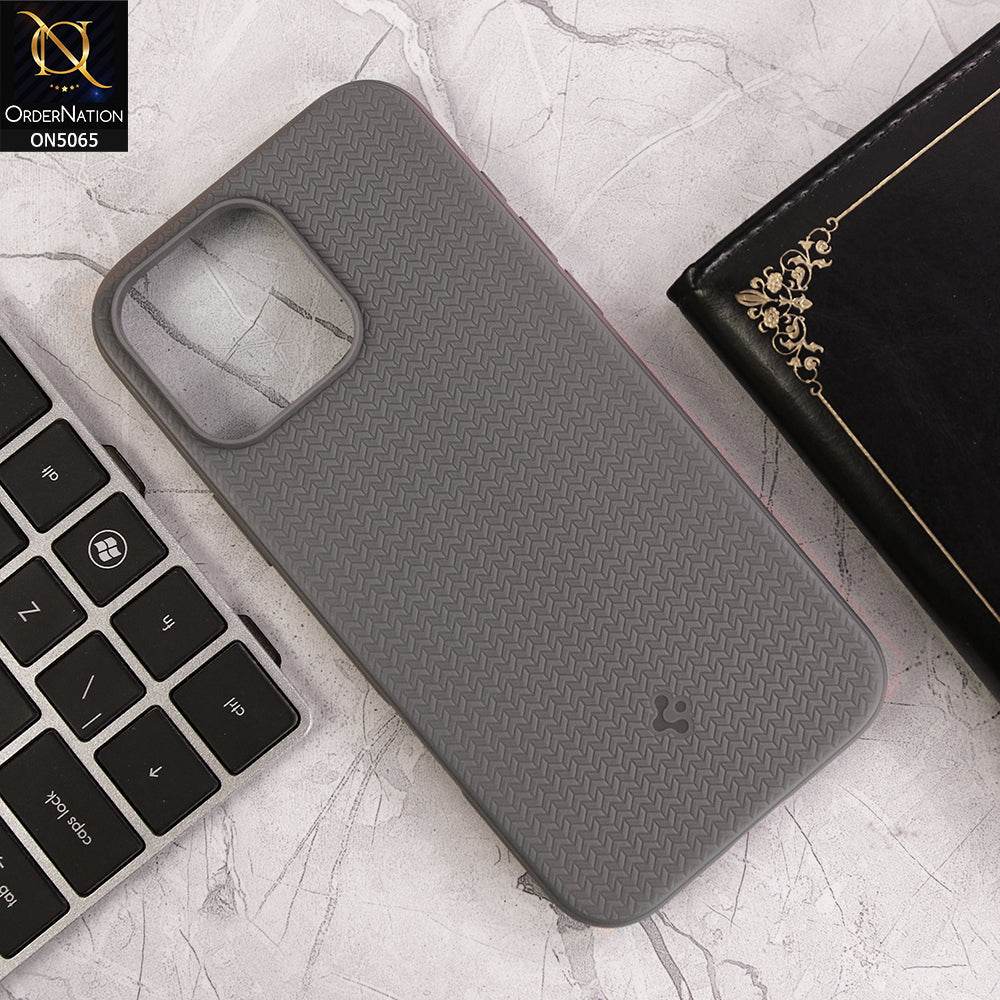 IPhone 16 Pro Max Cover - Gray - Mag Armor Series - Texture Soft TPU Case - Futurestore.pk