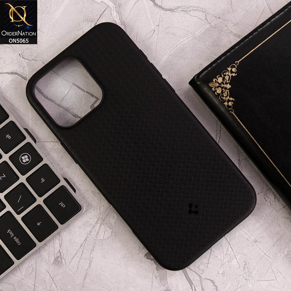 IPhone 16 Pro Max Cover - Black - Mag Armor Series - Texture Soft TPU Case - Futurestore.pk