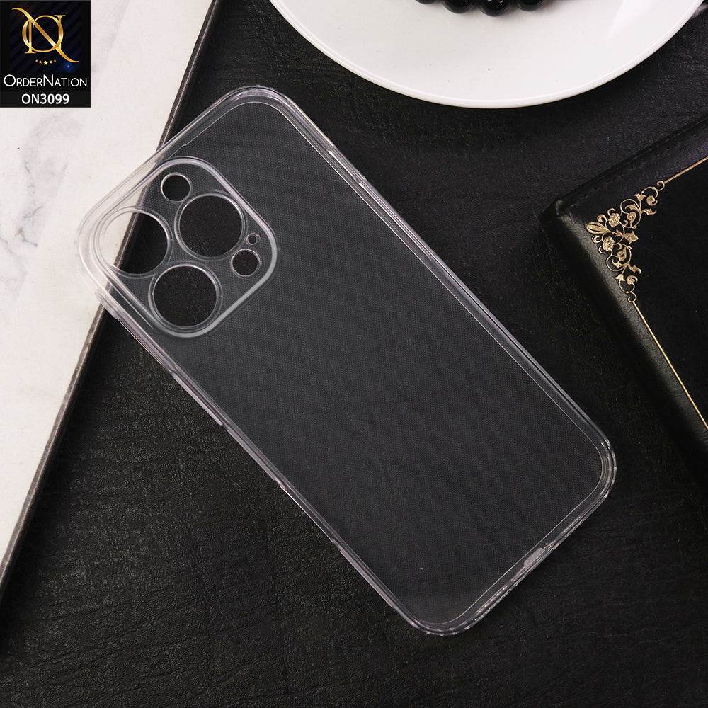 iPhone 16 Pro Max Cover - Soft 4D Design Shockproof Silicone Transparent Clear Camera Protection Case - Futurestore.pk