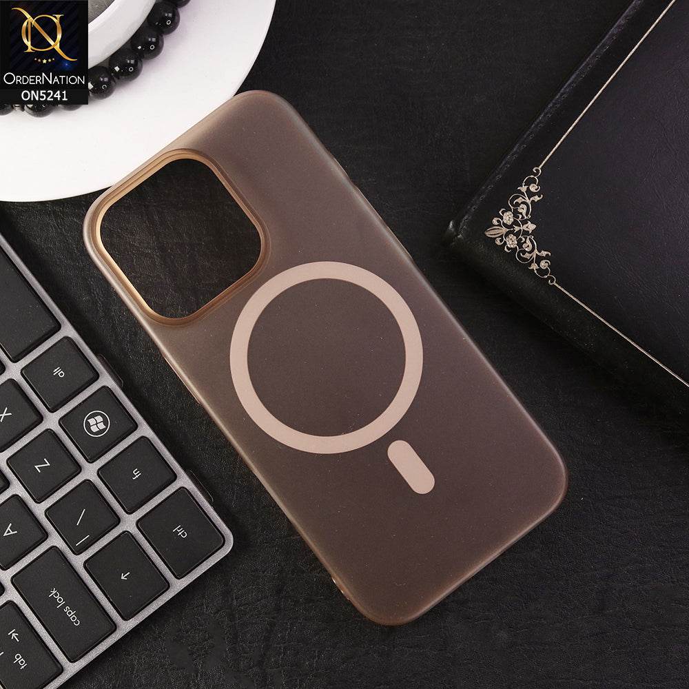 iPhone 16 Pro Max Cover - Desert Titanium - Slim Translucent Matte Phone Cover Compatible with Magsafe - Futurestore.pk