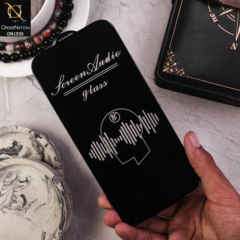 iPhone 16 Pro Max Screen Protector - Black - Premium Quality Screen Glass Protector - Futurestore.pk