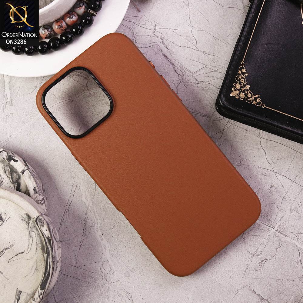 iPhone 16 Pro Max Cover - Brown - K-DOO Noble Collection Leather PU - PC Case - Futurestore.pk
