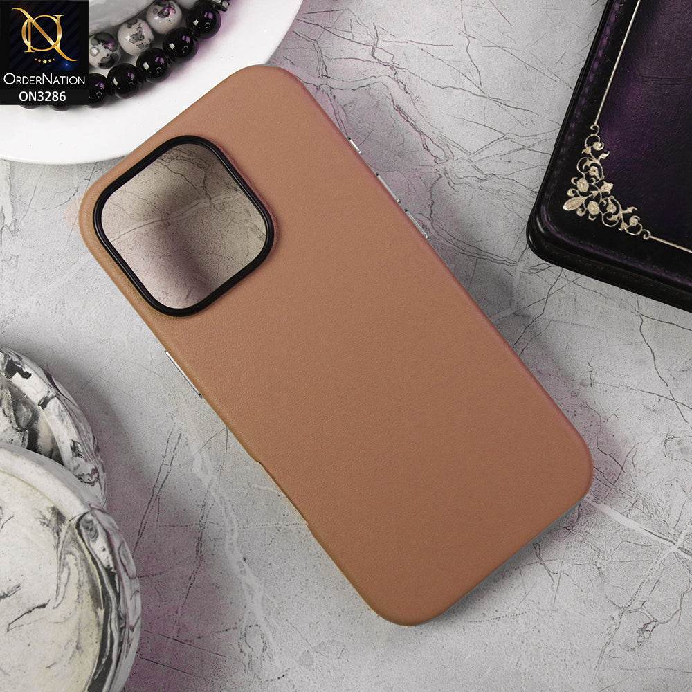 iPhone 16 Pro Max Cover - Peachy Pink - K-DOO Noble Collection Leather PU - PC Case - Futurestore.pk