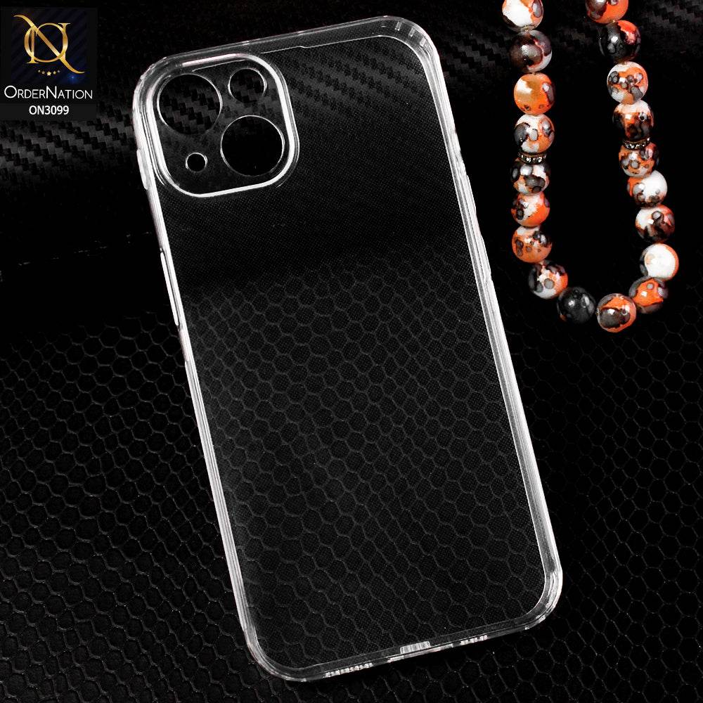 iPhone 13 Cover - Soft 4D Design Shockproof Silicone Transparent Clear Camera Protection Case - Futurestore.pk