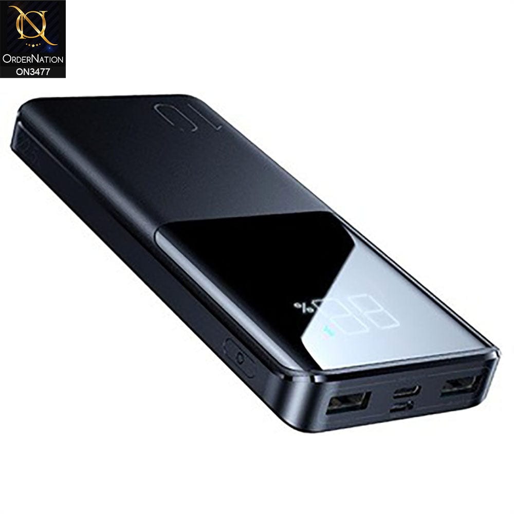 Black - Joyroom Star Series 2xUSB & 1xUSB-C 22.5W Power Bank - PD3.0, QC3.0 Capacity 10000 mah