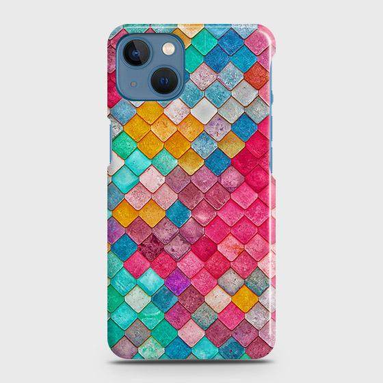iPhone 13 Cover - Chic Colorful Mermaid Printed Hard Case with Life Time Colors Guarantee b56 ( Fast Delivery ) - Futurestore.pk