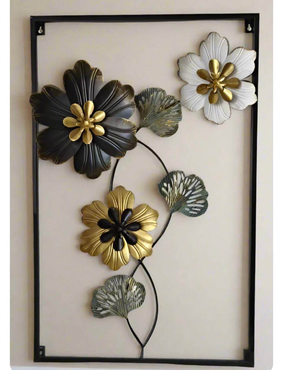 Imported Premium Quality Metal Flower Frame  Elegant Decorative Wall Art - Futurestore.pk