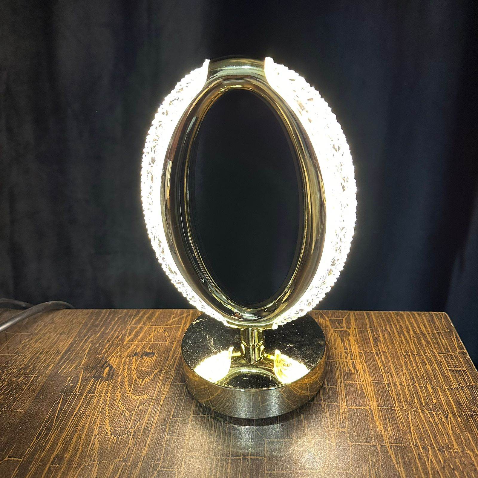 Luxury Gold-Plated Side Table Lamp with Multicolor Lighting  Rechargeable & Modern Design - Futurestore.pk