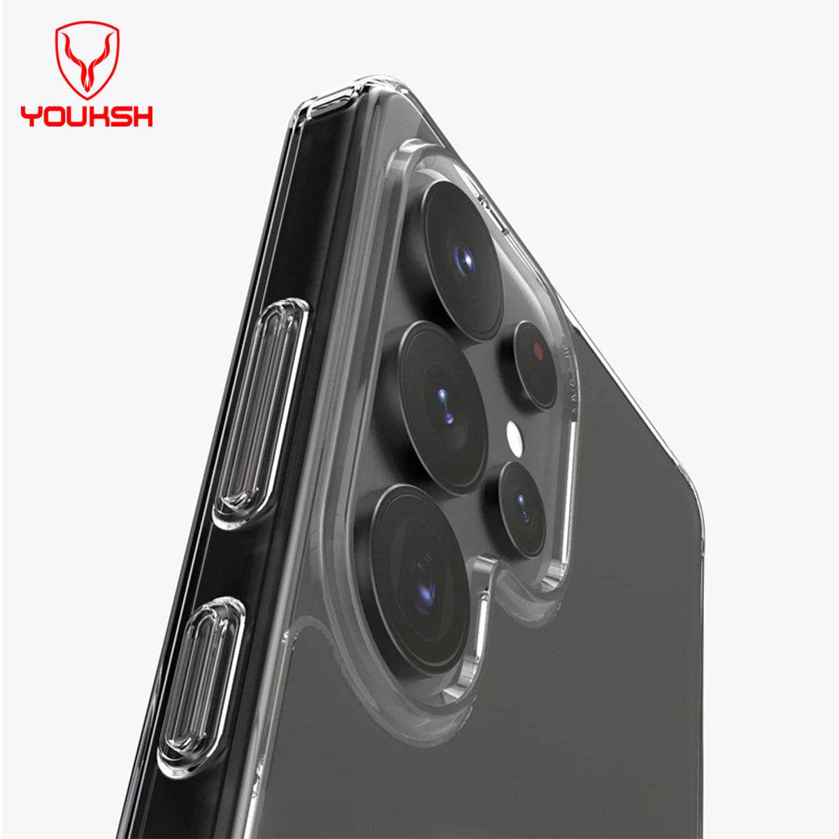 Samsung Galaxy S25 Ultra Cover - Transparent - Youksh Magsafe Clear Soft Borders Case - Futurestore.pk