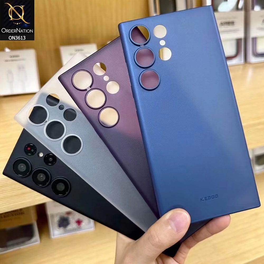 Samsung Galaxy S24 Ultra Cover - Blue - All New Stylish KZDOO Air Skin Series Ultra Slim Round Borders High Quality Case