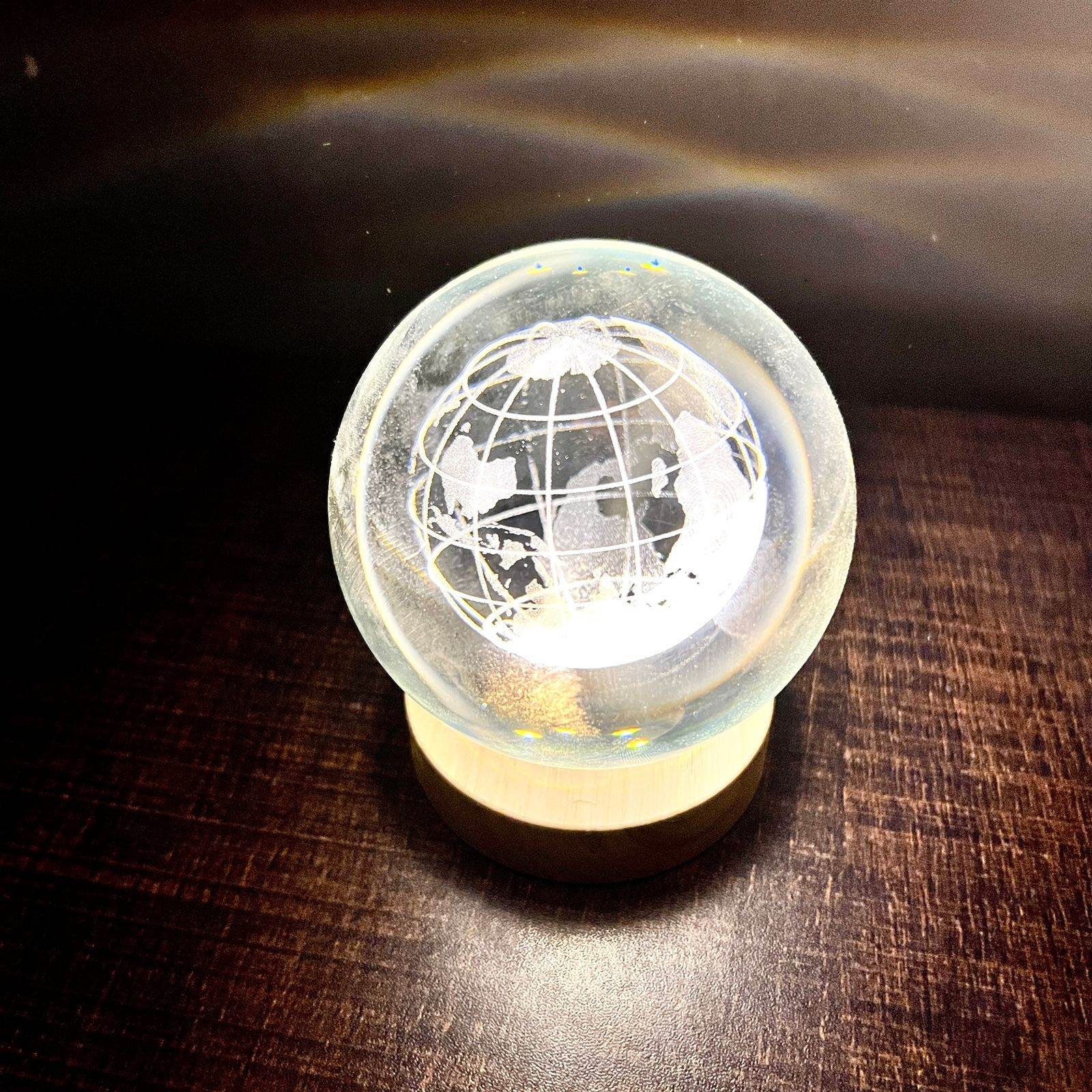 Night Light with Heavenly Bodies Enclosed in Glass  Elegant Home & Office Decor - Futurestore.pk