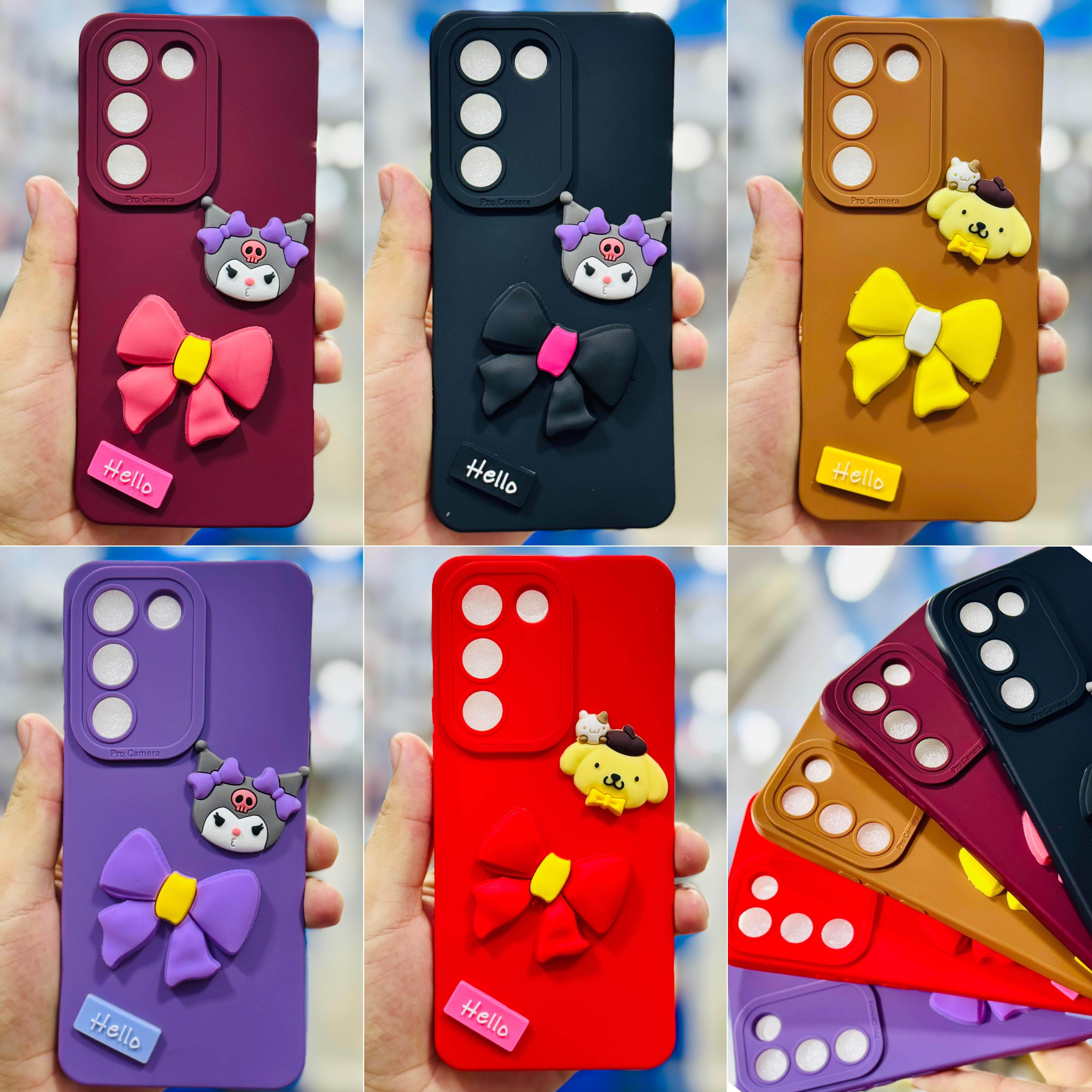 3D Cute Cartoon Bow Case – Available for Almost All Models - Futurestore.pk