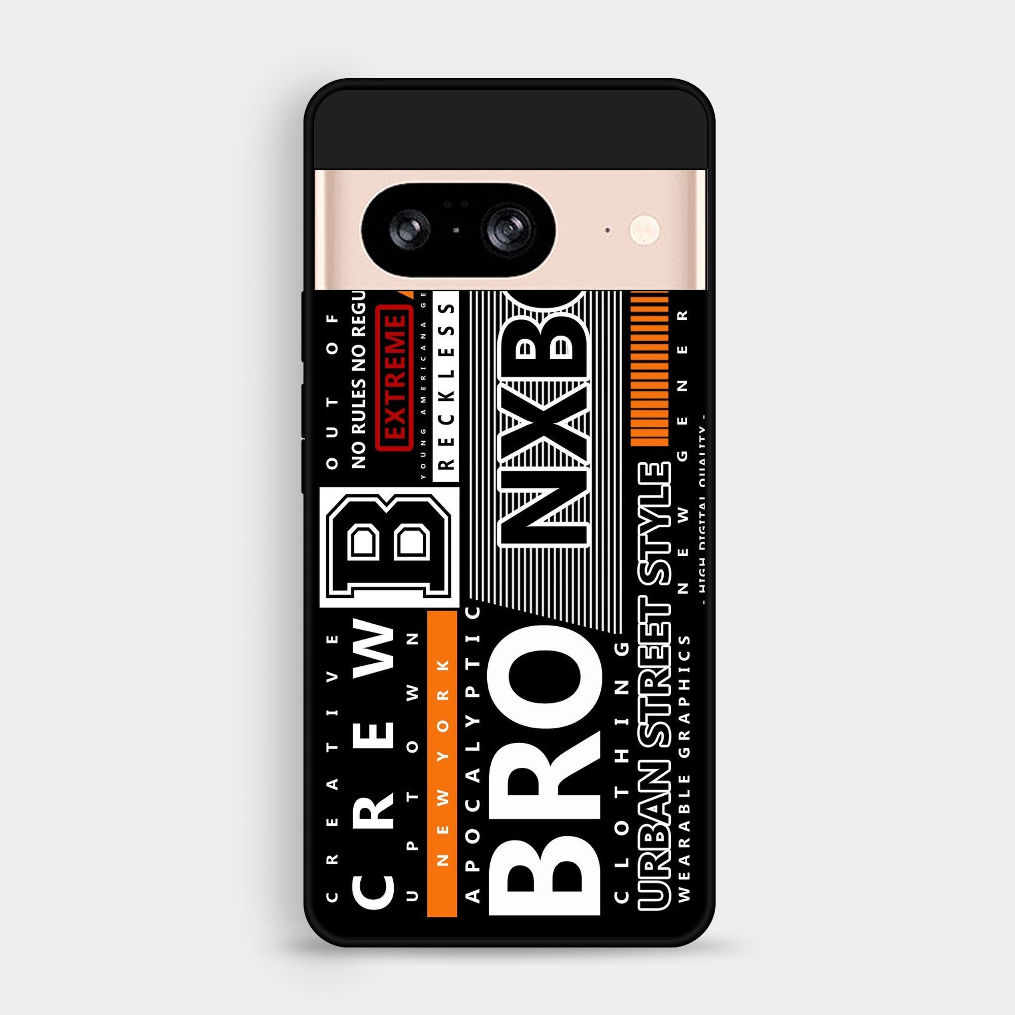 Google Pixel 7a A Black And White Logo - Premium Glossy Phone Case