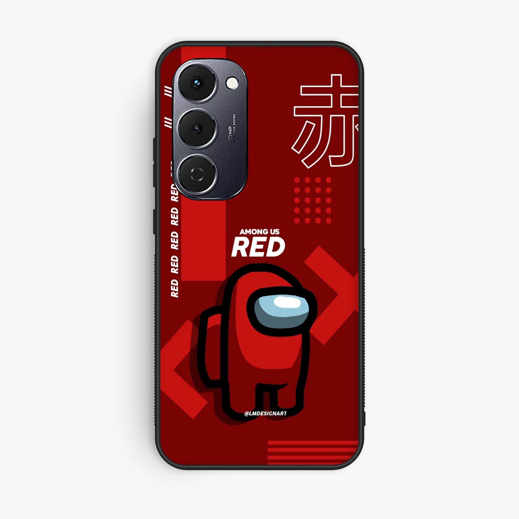 Tecno Spark 40 Pro Plus - A Red Robot With Background - Premium Glossy Phone Case