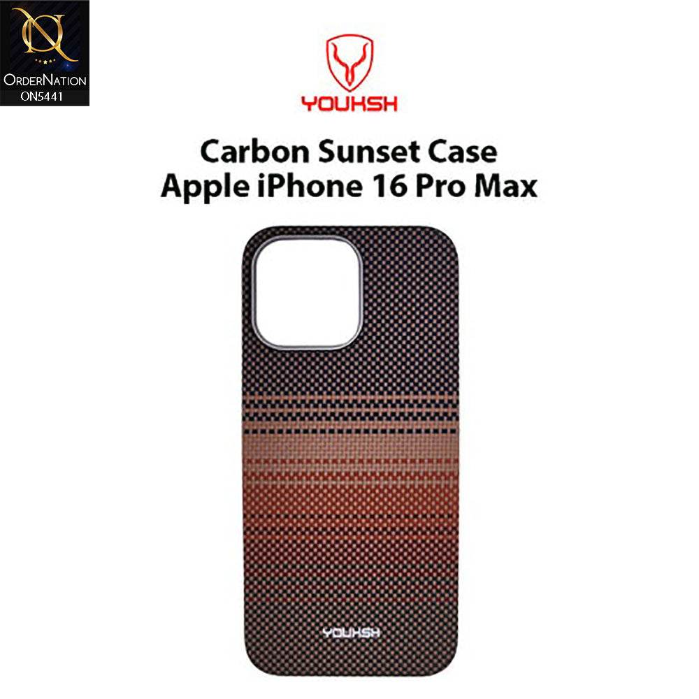 iPhone 16 Pro Max Cover - Design 1 - Premium Youksh Slim Carbon Fiber Texture Shell Case - Futurestore.pk