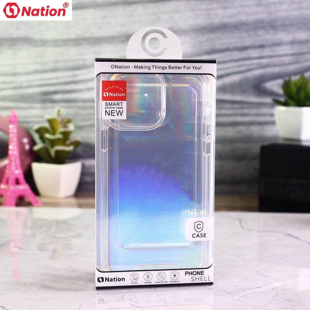 iPhone 13 Cover - ONation Essential Series - Premium Quality No Yellowing Drop Tested Tpu+Pc Clear Soft Edges