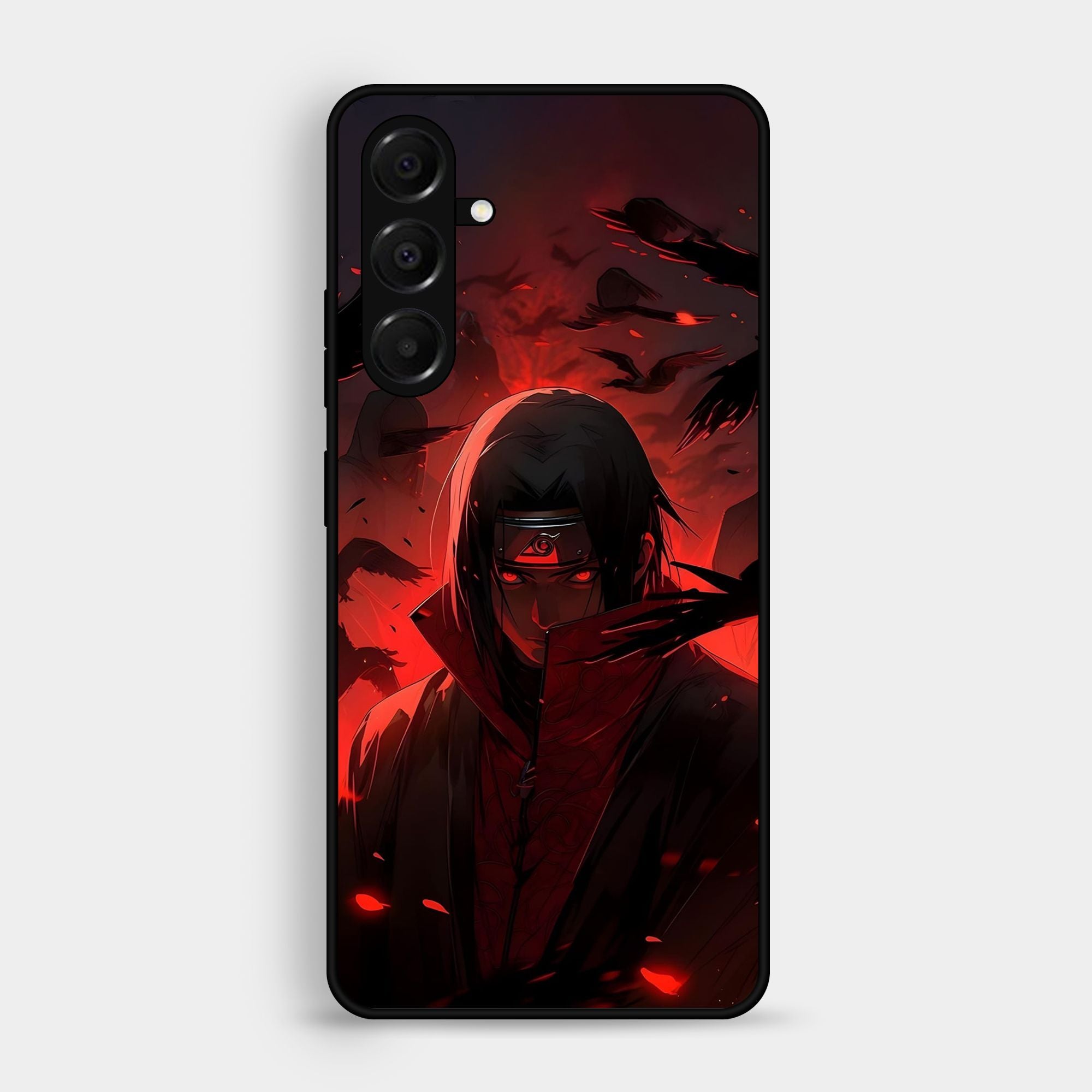 Samsung Samsung Galaxy A05s Red Rings Itachi Premium Metal Printed soft Bumper shock Proof Case