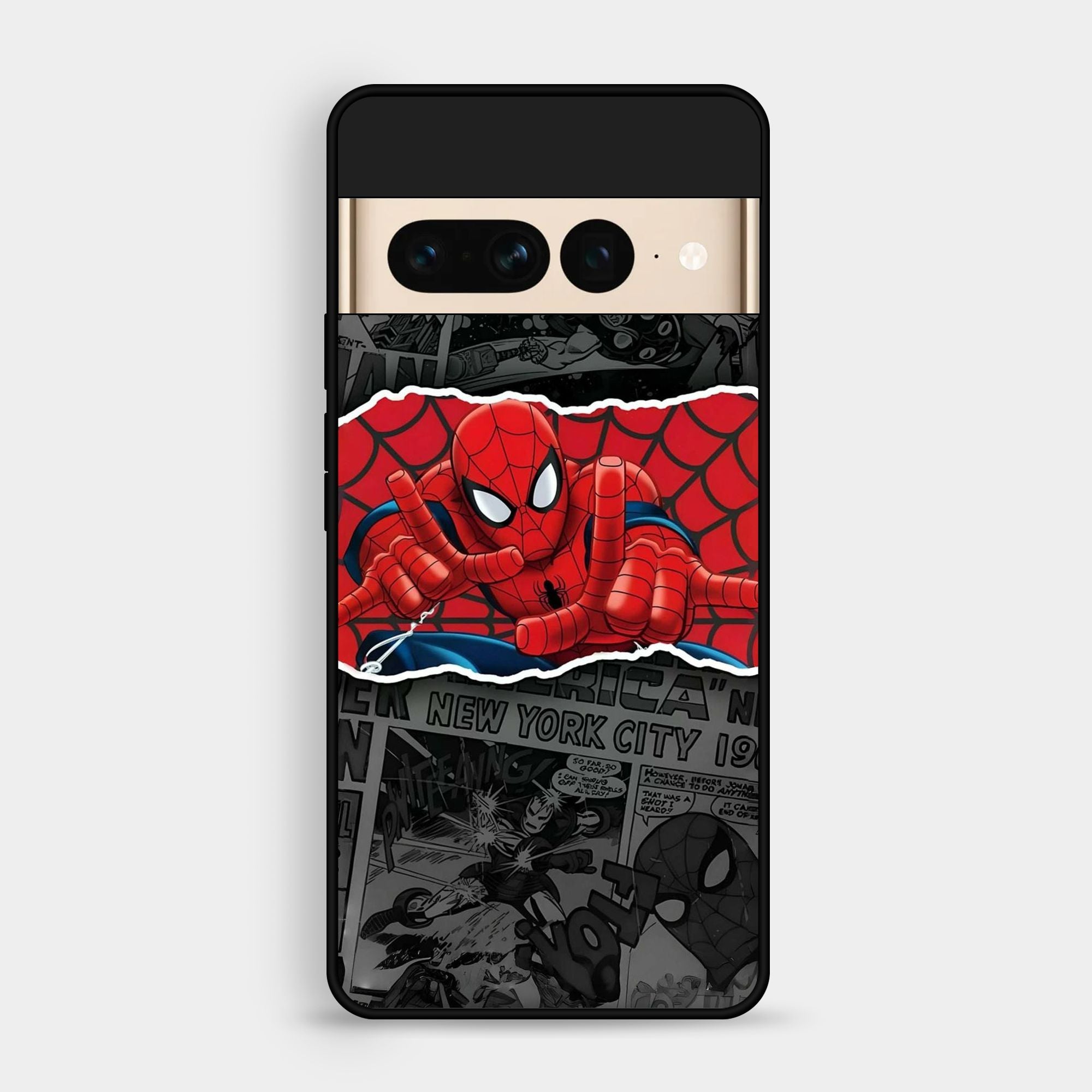 Google Pixel 7 Pro Spiderman Wallpapers 2 - Premium Metal Printed Soft Bumper Shock Proof Case