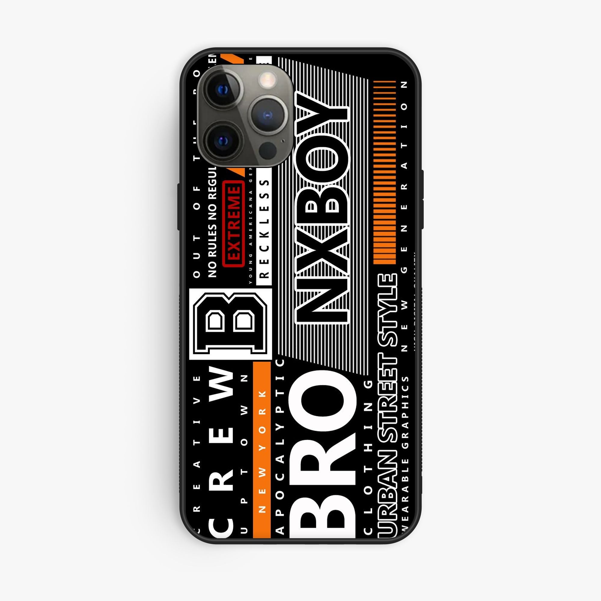 iPhone 12 Pro - A Black And White Logo - Premium Glossy Phone Case