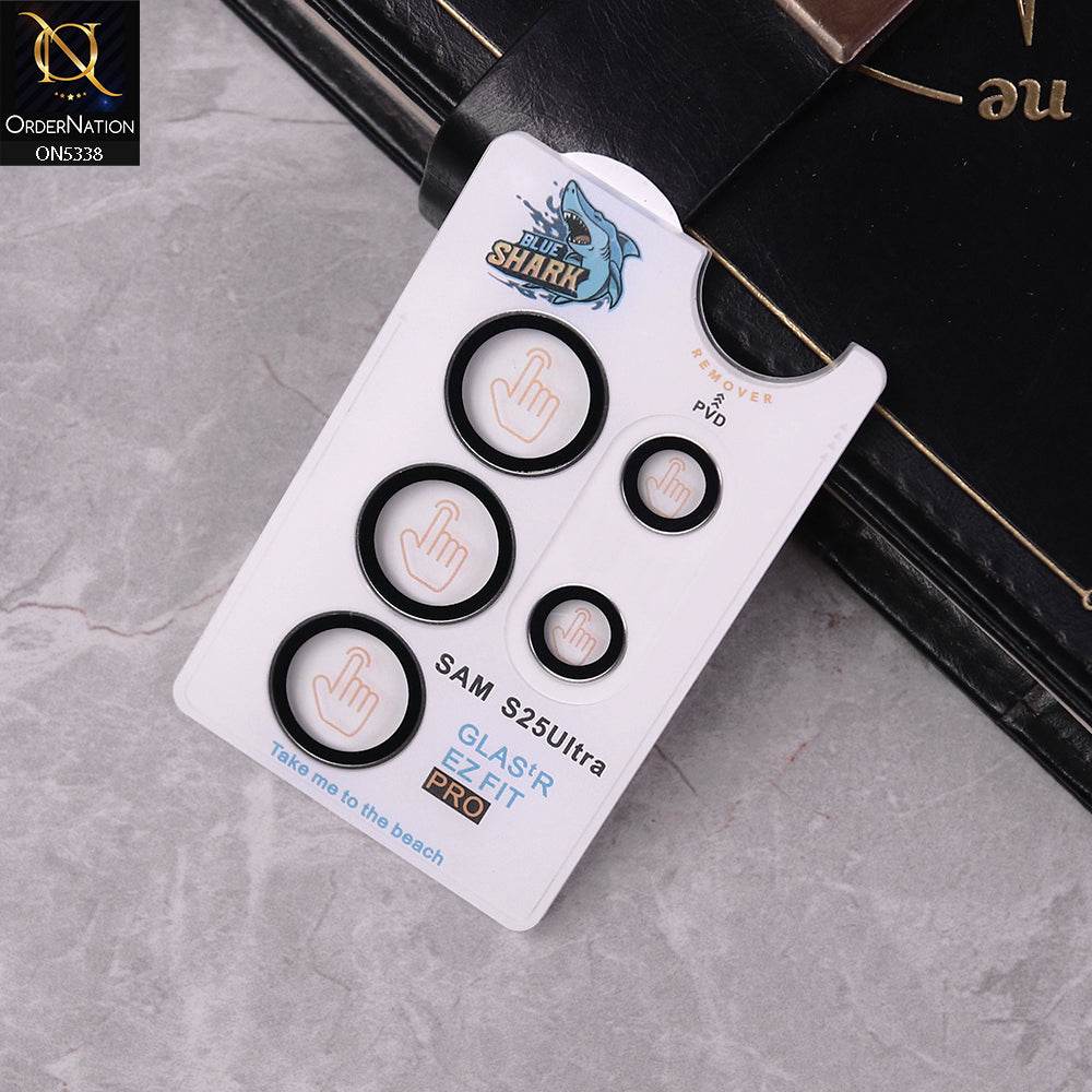 Samsung Galaxy S25 Ultra Camera Protector - Black - Blue Shark Metal Frame Camera Protector - Futurestore.pk