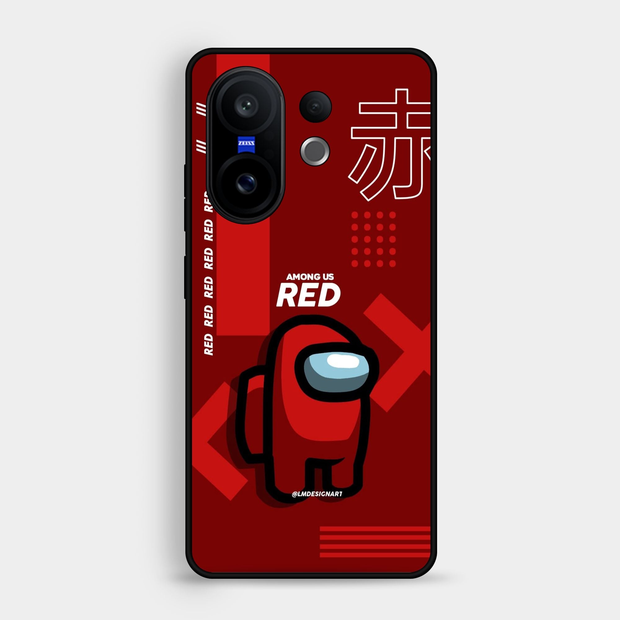Vivo X200 FE - A Red Robot With Background - Premium Glossy Phone Case