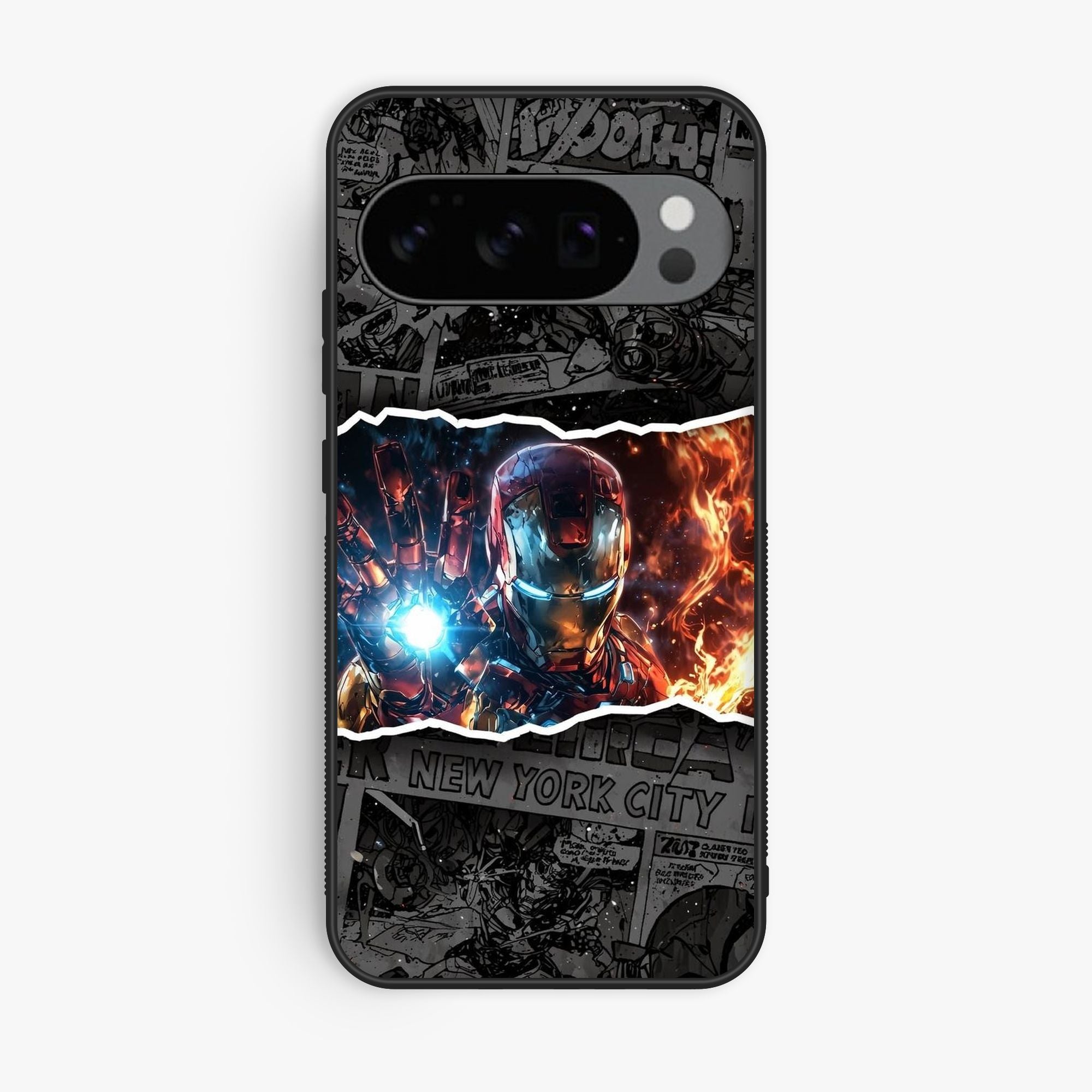 Google Pixel 10 Pro Iron Man Wallpapers - Premium Metal Printed Soft Bumper Shock Proof Case