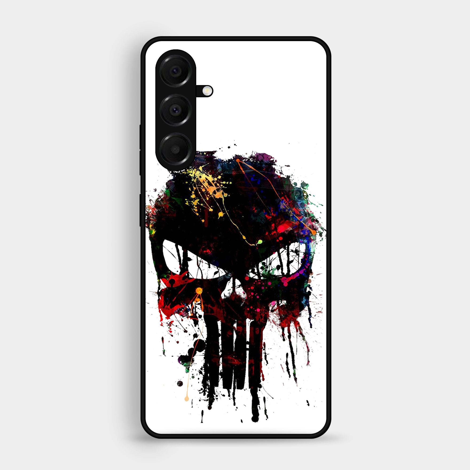 Samsung Samsung Galaxy A05s Punisher Skull Design Premium Metal Printed soft Bumper shock Proof Case