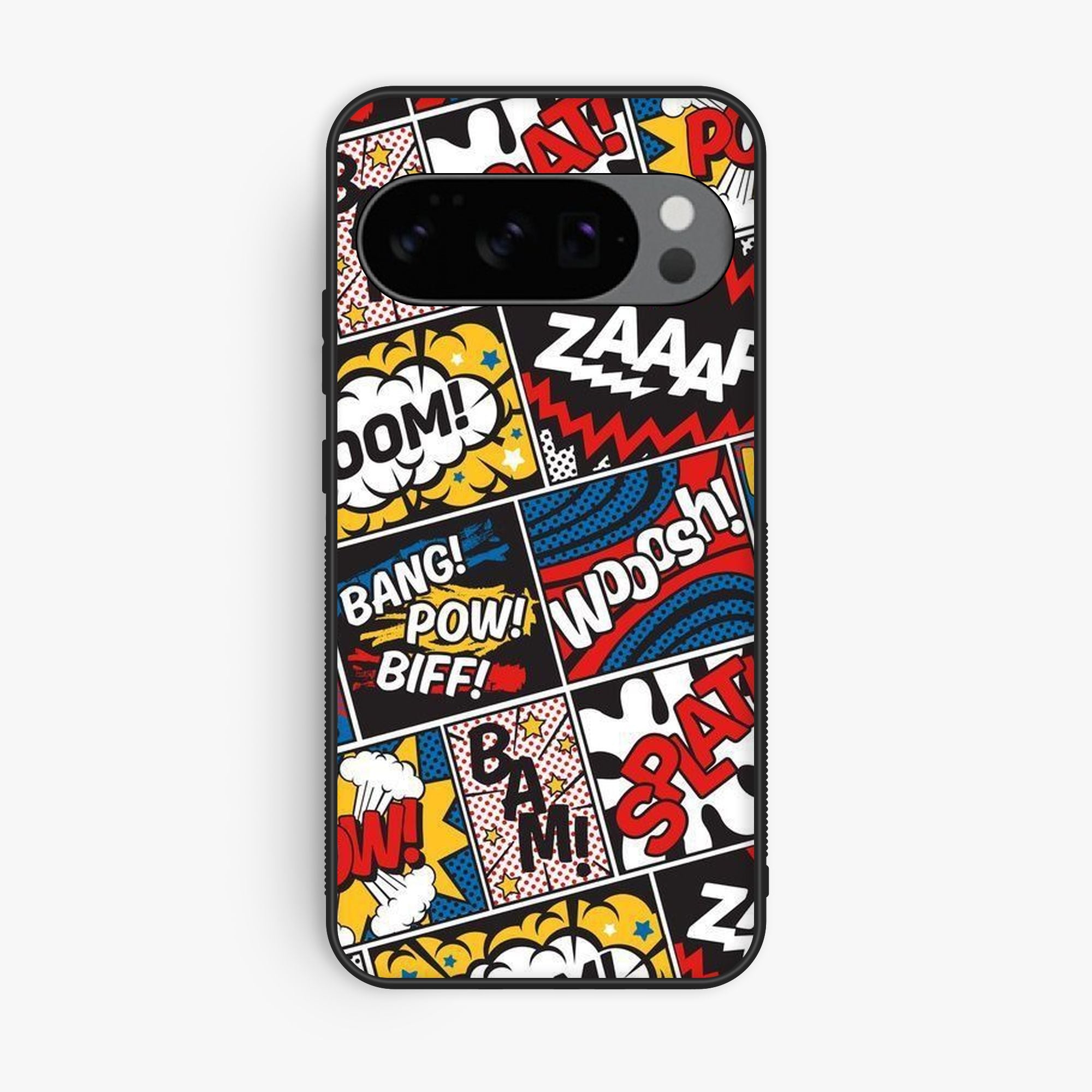 Google Pixel 10 Pro Comic Book Cover Pattern - Premium Metal Printed Soft Bumper Shock Proof Case
