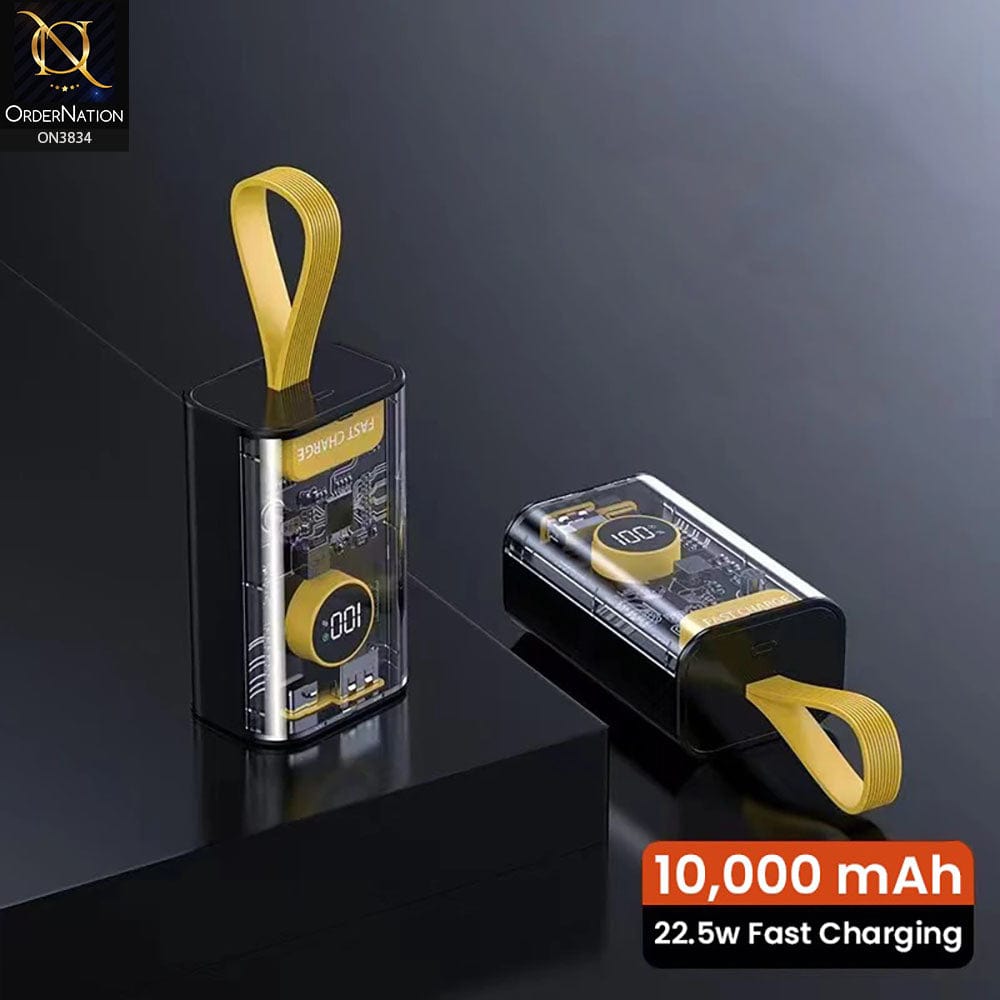 Cyberpunk Powerbank Clear 10000 mAh with 22.5w Fast Charging
