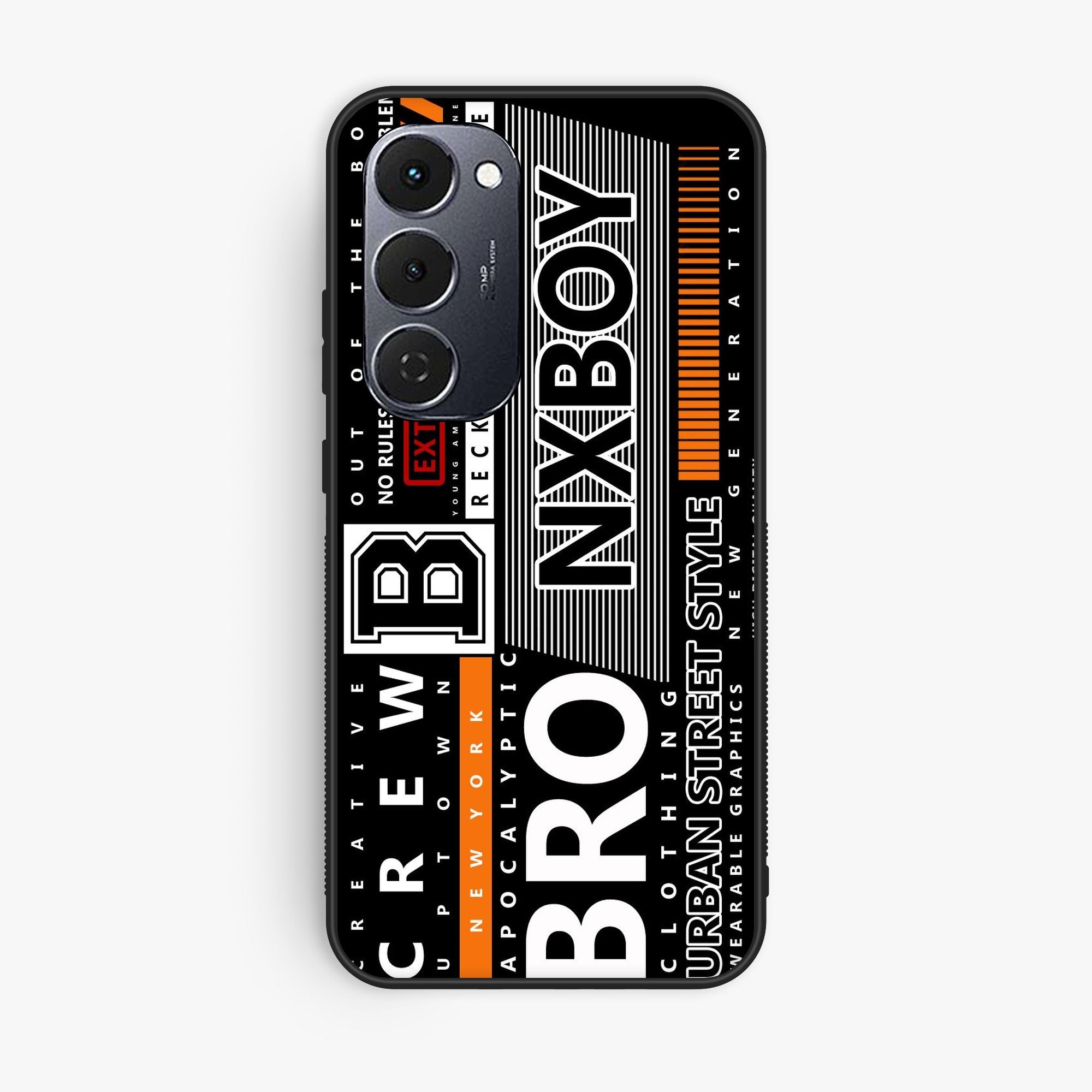 Tecno Spark 40 Pro Plus - A Black And White Logo - Premium Glossy Phone Case