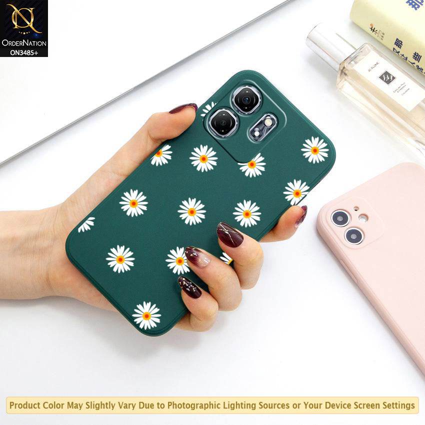 Infinix Smart 9 HD Cover - ONation Daisy Series - HQ Liquid Silicone Elegant Colors Camera Protection Soft Case - Futurestore.pk